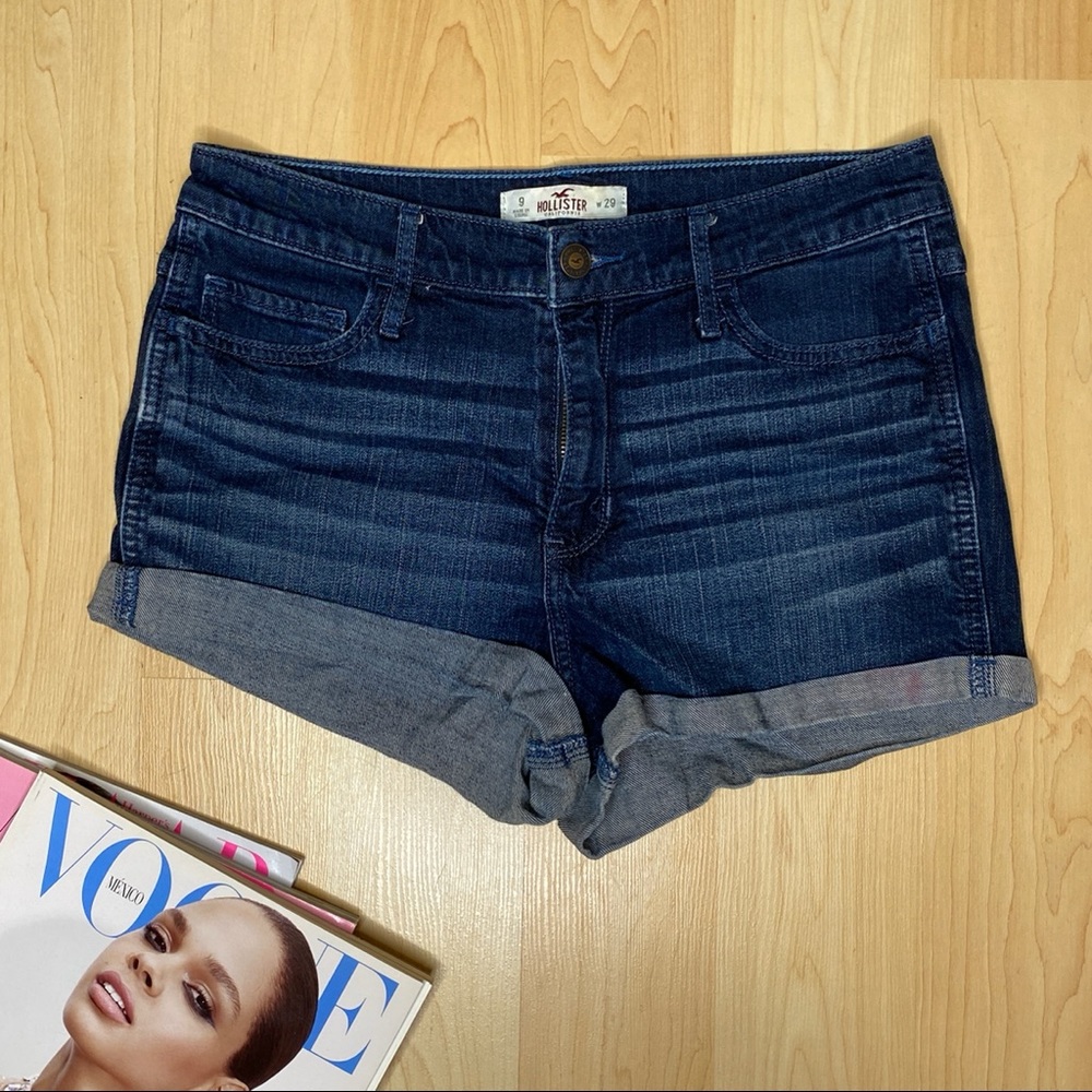 Dark Denim Hollister Jean Shorts